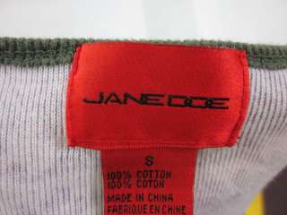 JANE DOE COLLECTION Multi Color Embellished Shirt Sz S  