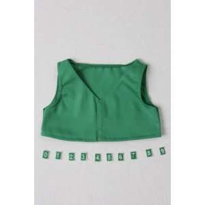  20210 Green Jr. Scout Vest with Iron On Numbers Clothes 
