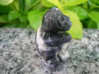 Hand Carved Blue Jasper Gemstone Monkey Figurine S5074  