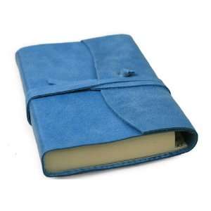 Amalfi Blue Handmade Italian Leather Address Book (9cm x 