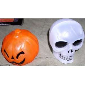   Halloween Light Up Decor   Skeleton Head or Pumpkin
