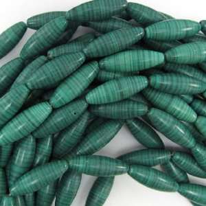  10x30mm malachite barrel beads 15 strand
