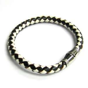   Braided Leather Cord 6.5mm Magnetic Wristband Bracelets 8 Jewelry