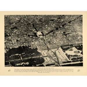 1928 Print Aerial Image Paris France Madeleine Church   Original 