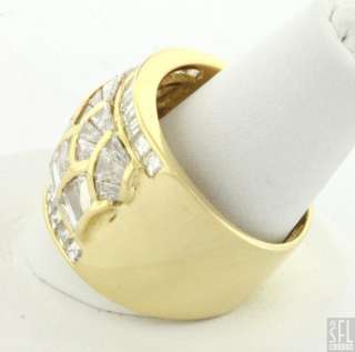 HEAVY 18K GOLD 5.14CT DIAMOND VS2 SI1/F DIAMOND CLUSTER COCKTAIL RING 