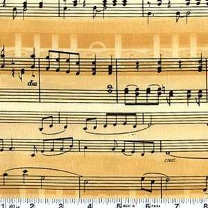  45 Wide All That Jazz Sheet Music Ecru Fabric By The 