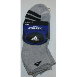  Adidas Mens Athletic Low Cut Socks 3 Pair   Shoe Size: 6 