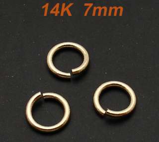 Heavy Duty Jump Ring 14K Yellow Gold 7mm Open or Closed  