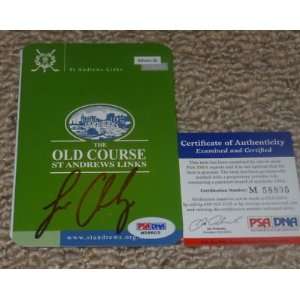  LOUIS OOSTHUIZEN signed St. Andrews scorecard PSA/DNA 