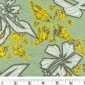  60 Wide Lokelani   Green Fabric By The Yard: Arts 