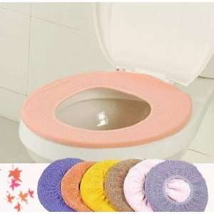  BDS   Convenient Towel Cloth Toilet Seat Cover (Red Rose 