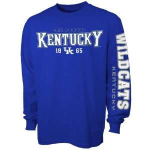  Kentucky Wildcats Royal Blue Jump Press Long Sleeve T 