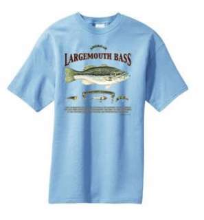 Largemouth Bass Fishing History Fisherman T Shirt S  6x  