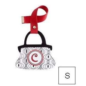   PURSEona 6050 46 1015 Red Retro Luggage Tag S Initial
