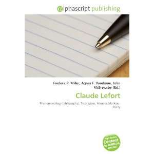  Claude Lefort (9786133962262) Books