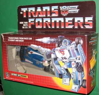 G1 Mirage Boxed 100% Complete w/ Box Transformers 1984 Hasbro Autobot 