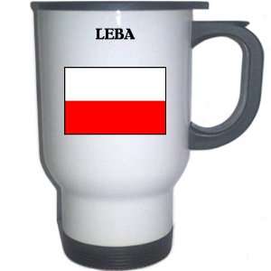  Poland   LEBA White Stainless Steel Mug 