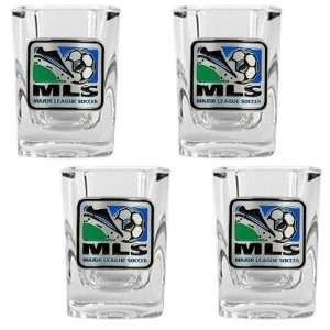 League Soccer Logo MLS 4pc Square Shot Glass Set   Primary Team Logo 