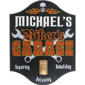  Personalized Wood Sign   Bikers Garage
