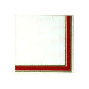  Grosgrain Red Green Pearl Lunch Napkins
