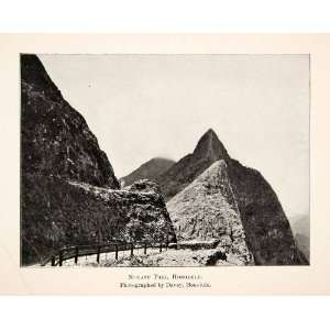  1902 Print Nuuanu Pali Honolulu Hawaii Koolau Mountain 
