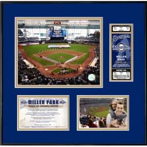 Milwaukee BrewersMiller Park Ticket Frame   Milwaukee Brewers:  