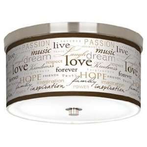 Positivity Giclee Nickel 10 1/4 Wide Ceiling Light: Home 