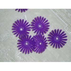  Vintage Plastic Purple Passion Flower Beads: Arts, Crafts 