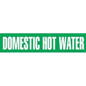 DOMESTIC HOT WATER   Cling Tite Pipe Markers   outside diameter 5 1/4 