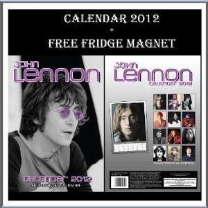  JOHN LENNON CALENDAR 2012 + FREE JOHN LENNON FRIDGE MAGNET 