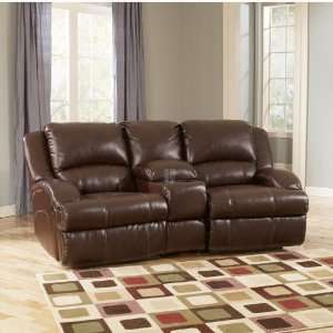   Contemporary Brown Living Room Sofa with Console