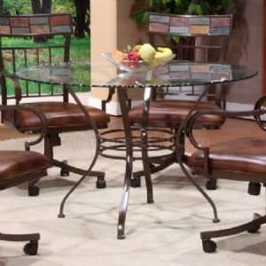  Trebec/Montero Round Table With Glass Top & Base