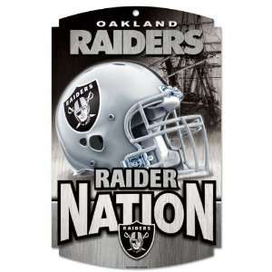  Oakland Raiders Nation 11x17 Wood Sign