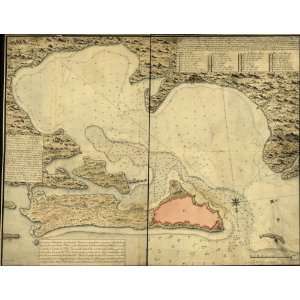  1785 map of Harbors, Puerto Rico, San Juan: Home & Kitchen