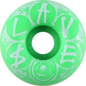  Slave Loaded 54mm Green Skateboard Wheels (Set Of 4 