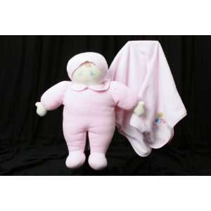  Blanket Baby Buddy 1 Pink Striped Doll: Toys & Games