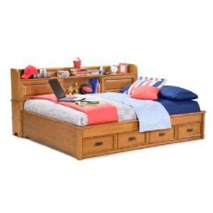 Full Lounge Bookcase Bed with Storage Footboard (1 BX 977 5500A, 1 BX 