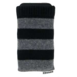  Trendz Mobile Phone Sock   Black with Grey Stripe Cell 