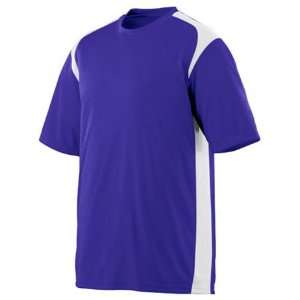 Augusta Wicking/Antimicrobial Gameday Custom Soccer Crew PURPLE/ WHITE 