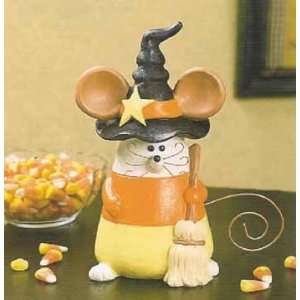  Halloween Candy Corn Mouse Witch Statue Decor soo cute 