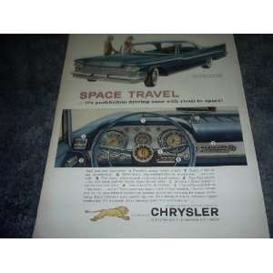  1959 Chrysler Ad Space Travel 10 By 13 