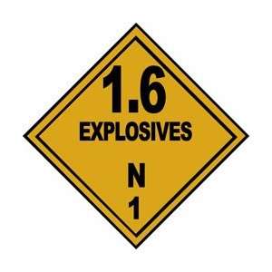   NMC 10.75x10.75 P/s Vnyl Dot Placard 1.6 Explosive