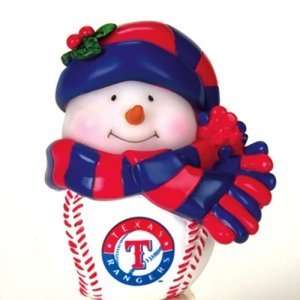  Texas Rangers MLB Light Up Musical Snowman Ornament (3 