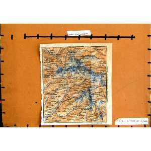 MAP 1961 TYROL SALZBURG BIDNAUN MOUNTAINS EUROPE