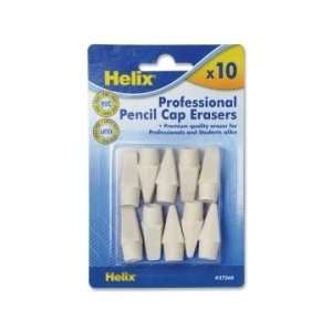   Hi polymer Pencil Cap Erasers   White   HLX37360