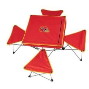  Kansas City Chiefs NFL Intergrated Table with Stools 