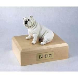  Pet Urns Bulldog, White   Sitting 2