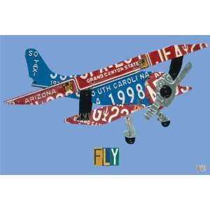  License Plate Airplane Canvas Reproduction Everything 