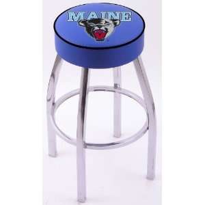  University of Maine Steel Stool with 4 Logo Seat and 