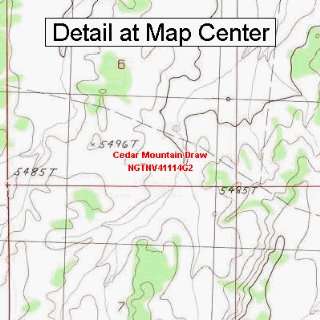 USGS Topographic Quadrangle Map   Cedar Mountain Draw, Nevada (Folded 